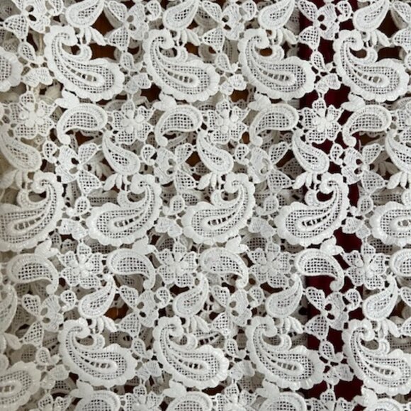 Bally Woman's White Long Sleeve Lace Shirt w/ Red Trim Size 10 Made In Italy - Picture 14 of 14